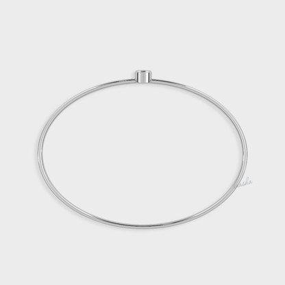 Timeless Lab-Grown Diamond Kada Bracelet Platinum Everyday Wear