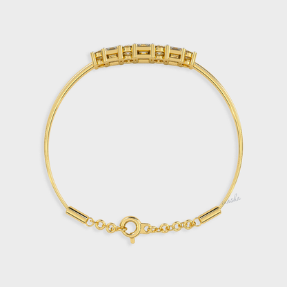 Elegant Lab-Grown Diamond Bracelet Yellow Gold Luxury Style