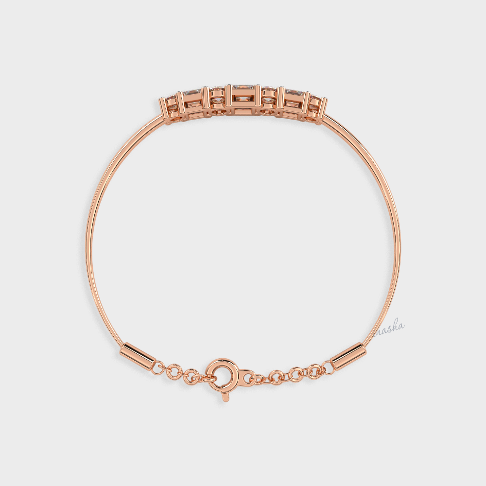 Elegant Lab-Grown Diamond Bracelet Rose Gold Luxury Style