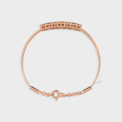 Elegant Lab-Grown Diamond Bracelet Rose Gold Luxury Style