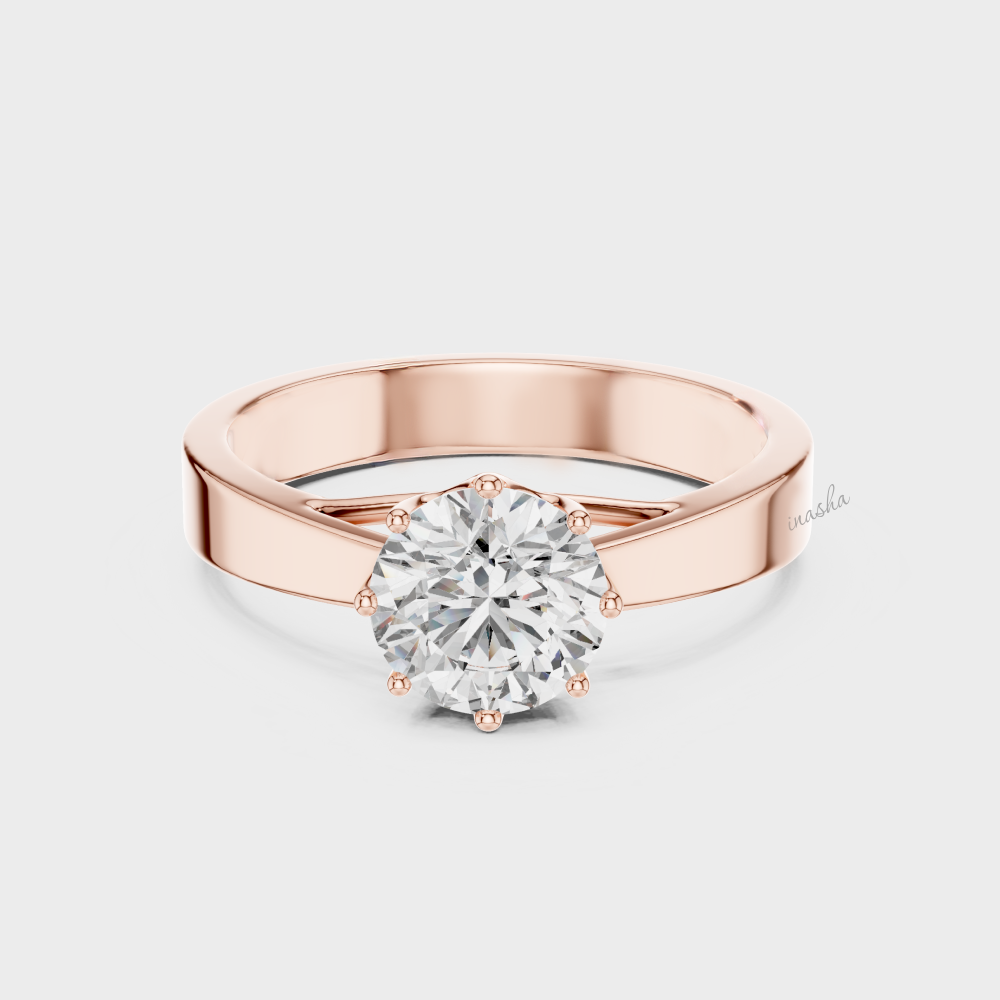 Classic lab grown diamond solitaire ring