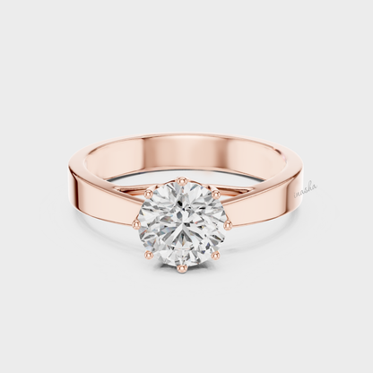 Classic lab grown diamond solitaire ring