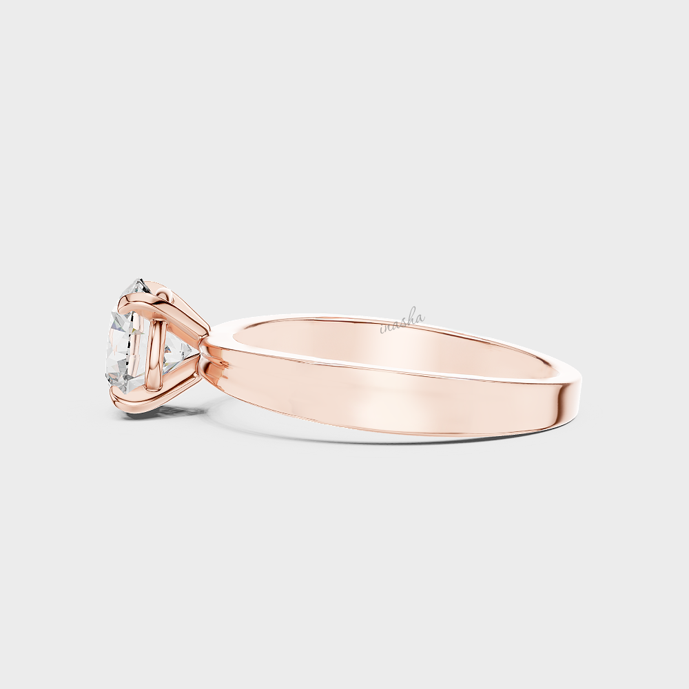 Classic round cut lab grown diamond ring