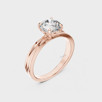 Ethical lab grown diamond ring 1 carat round