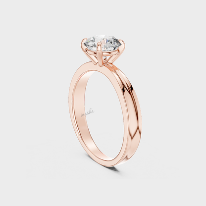 Luxury lab grown diamond ring gold setting