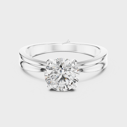 Sustainable lab grown diamond ring in gold