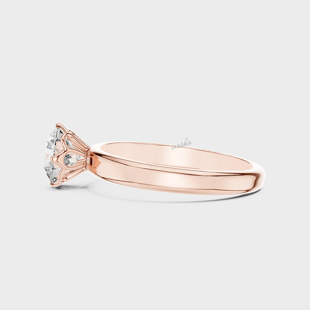 Luxury lab grown diamond ring gold setting