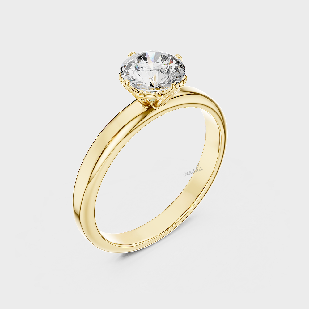 IGI certified lab grown diamond ring round cut