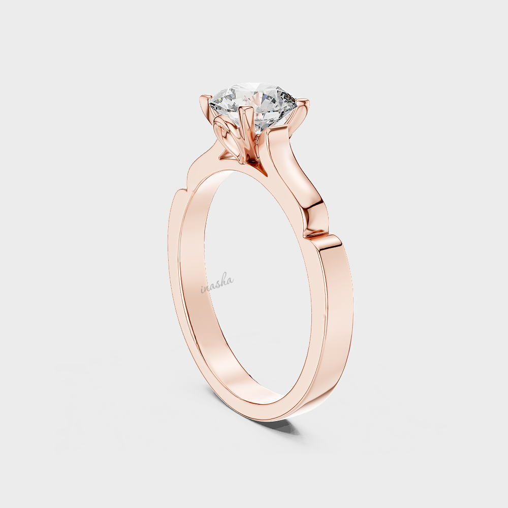 Luxury lab grown diamond ring gold setting
