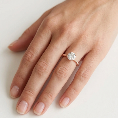 Rose Gold Engagement Ring With Round