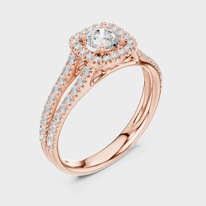 Premium Lab Grown Diamond Ring in Rose Gold