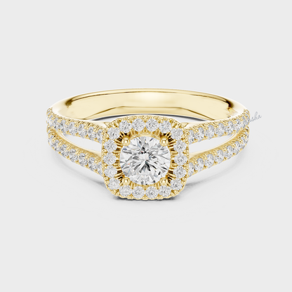 Lab Grown Diamond Engagement Ring in Yellow Gold
