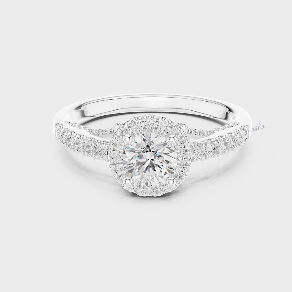 Certified Lab Grown Diamond Ring in White Gold