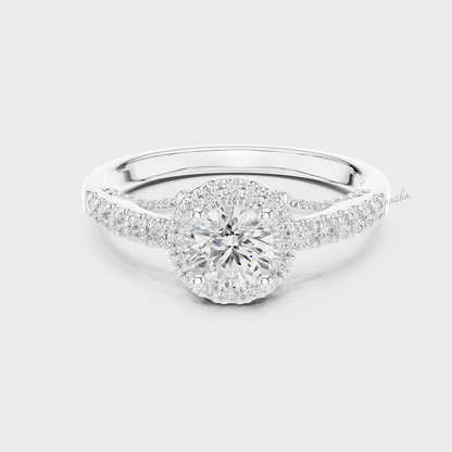 Certified Lab Grown Diamond Ring in White Gold
