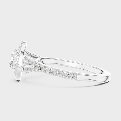 Certified Lab Grown Diamond Engagement Ring in Platinum