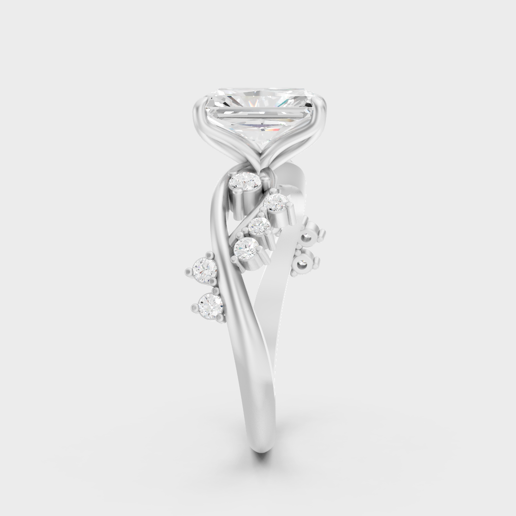 Premium Platinum Radiant Diamond Solitaire Ring Fine Jewelry