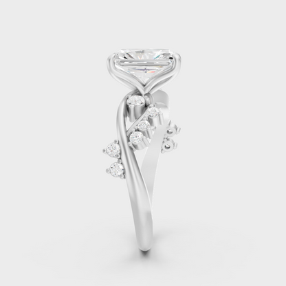 Premium Platinum Radiant Diamond Solitaire Ring Fine Jewelry