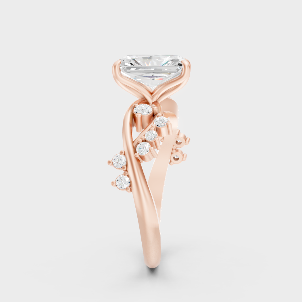 Rose Gold Engagement Ring With Ethical Lab Diamonds