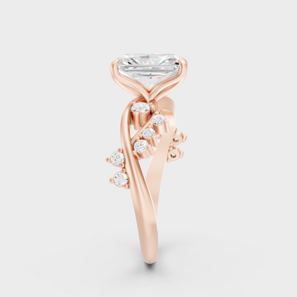 Rose Gold Engagement Ring With Ethical Lab Diamonds