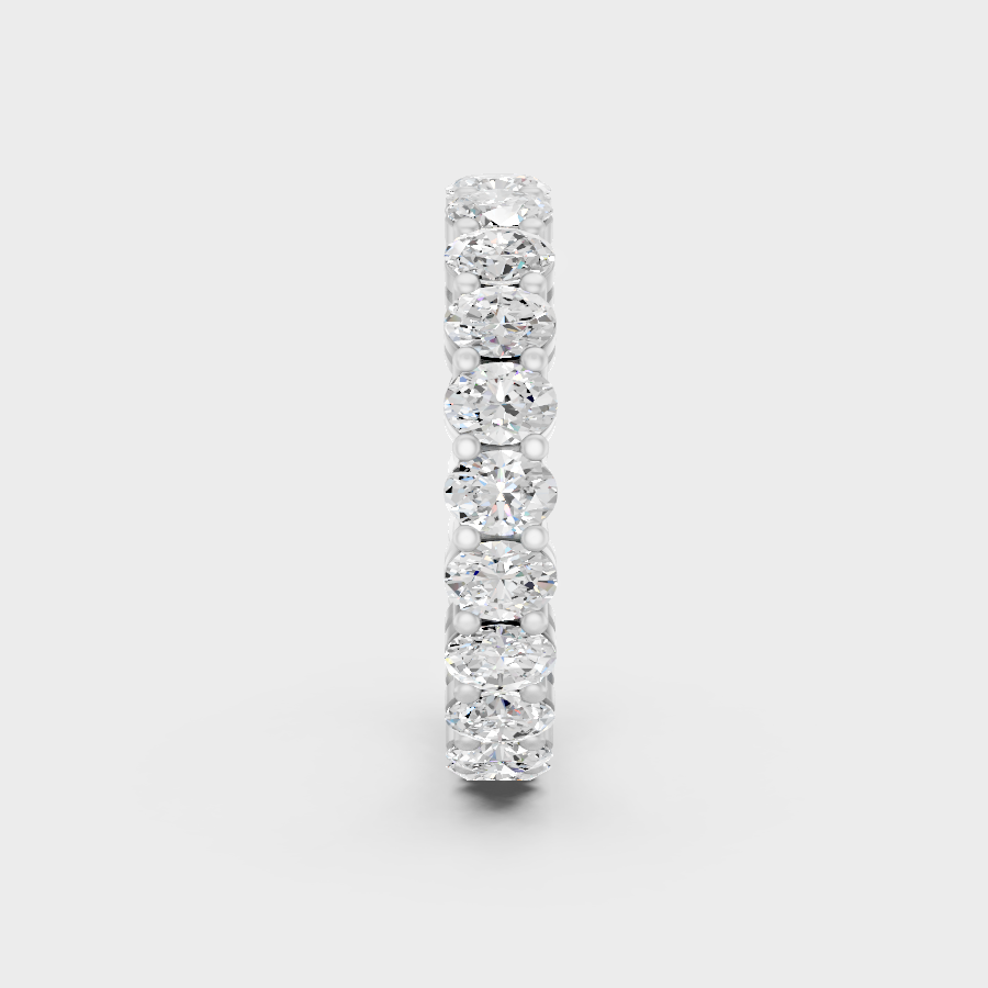 Premium Platinum Oval Diamond Eternity Ring Fine Jewelry