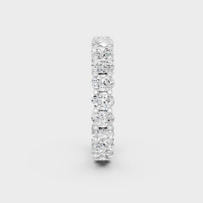 Premium Platinum Oval Diamond Eternity Ring Fine Jewelry