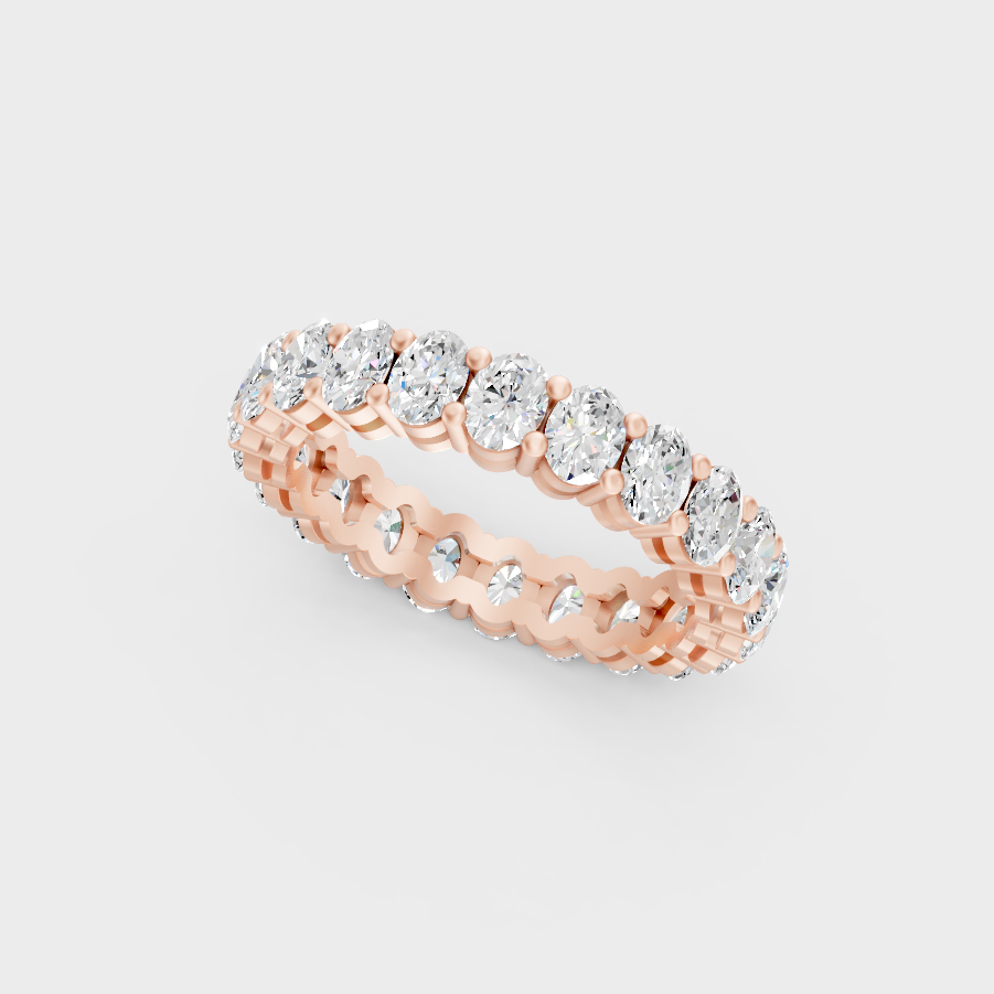 Rose Gold Eternity Ring With Ethical Lab Diamonds