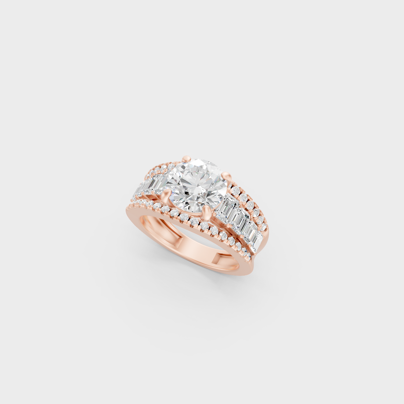 Rose Gold Engagement Ring With Ethical Lab Diamonds