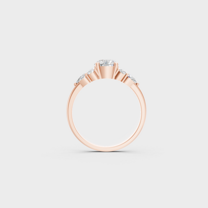Rose Gold Engagement Ring With Ethical Lab Diamonds