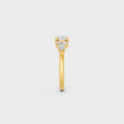Yellow Gold Round Statement Ring Luxury Jewelry