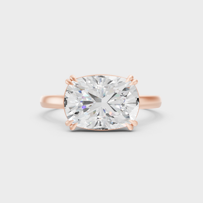 Ethical Lab Grown Cushion Ring In Rose Gold