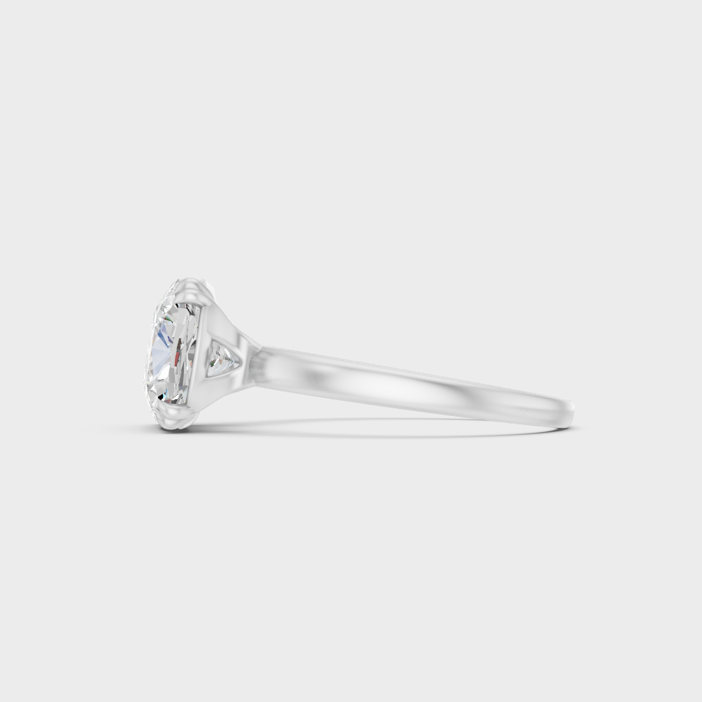 Premium Platinum Cushion Diamond Solitaire Ring Fine Jewelry