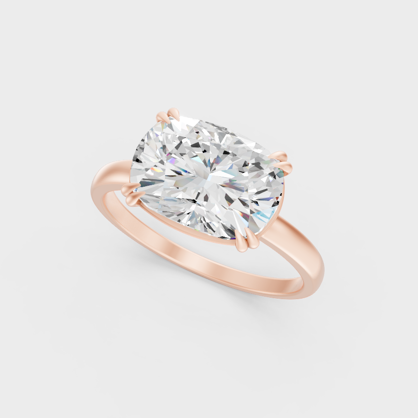 Rose Gold Engagement Ring With Ethical Lab Diamonds