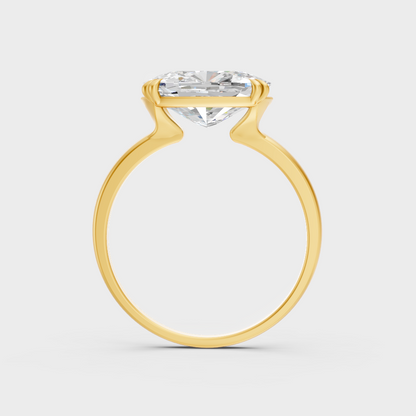Yellow Gold Cushion Diamond Bridal Ring Luxury Style