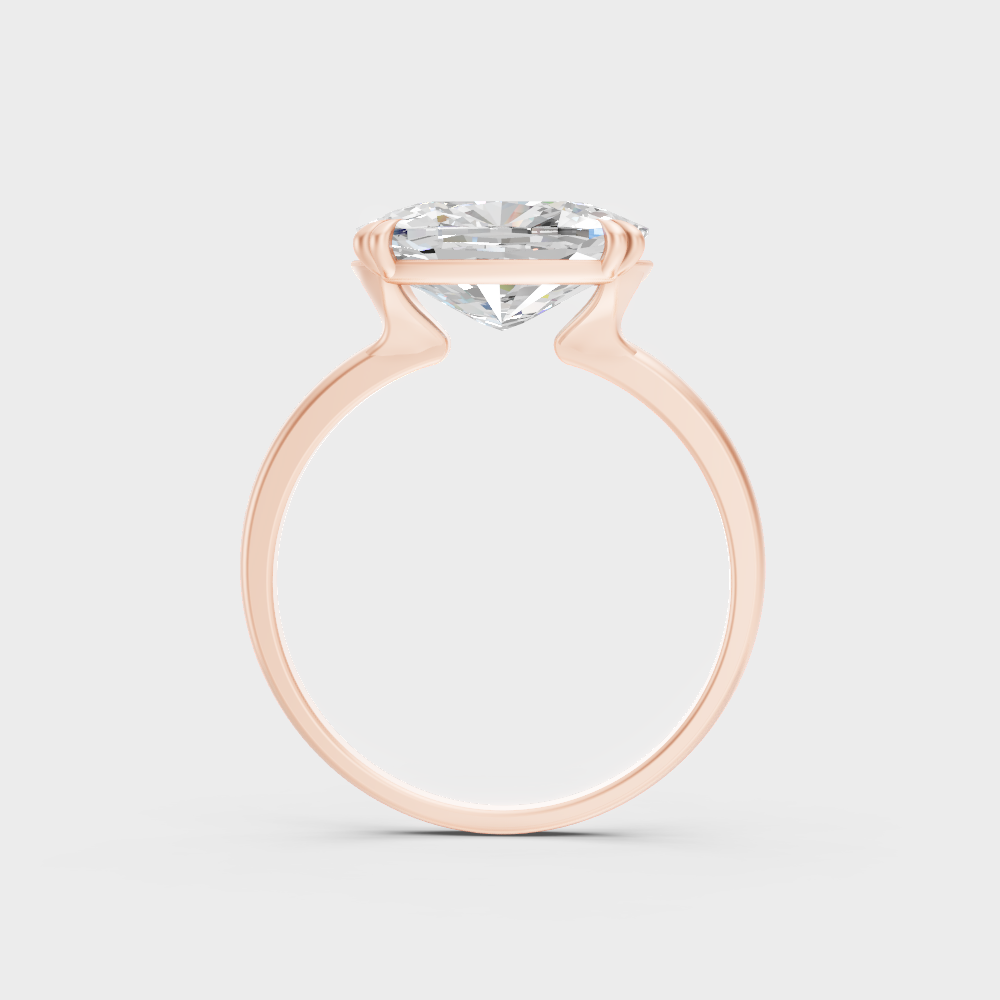 Rose Gold Luxury Cushion Diamond Engagement Jewelry