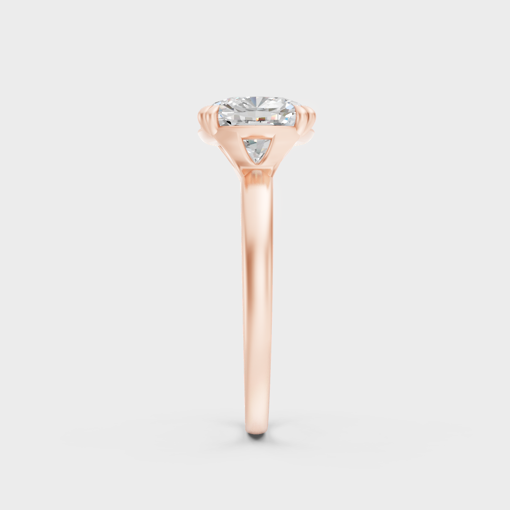 Rose Gold Cushion Lab Grown Diamond Ring Elegant Luxury Style