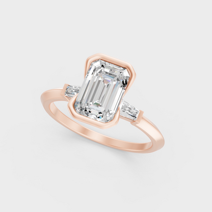 Rose Gold Engagement Ring With Ethical Lab Diamonds