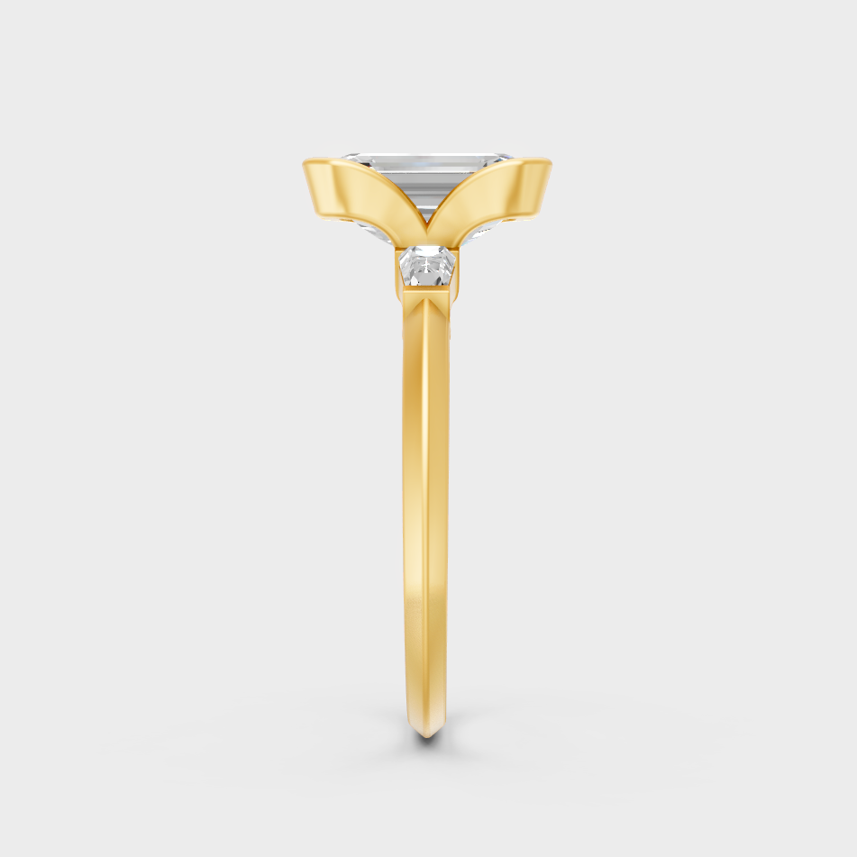 Yellow Gold Emerald Statement Ring Luxury Jewelry