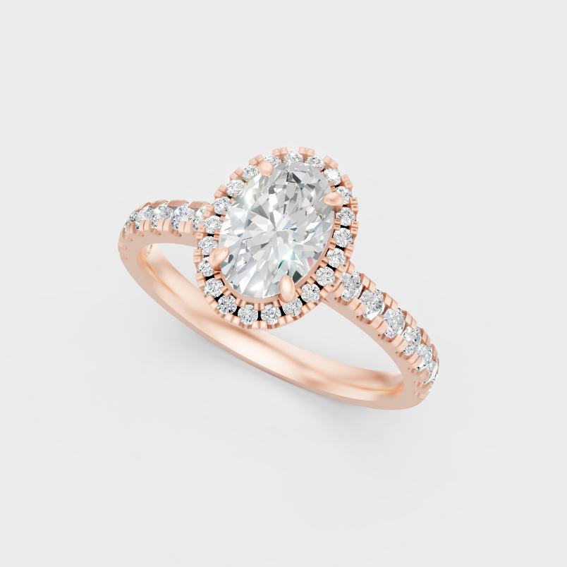 Rose Gold Engagement Ring With Ethical Lab Diamonds