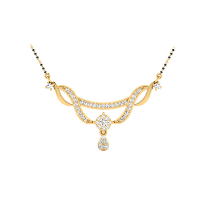 0.46 Carat Round Cut Lab-Grown Diamond Certified Mangalsutra