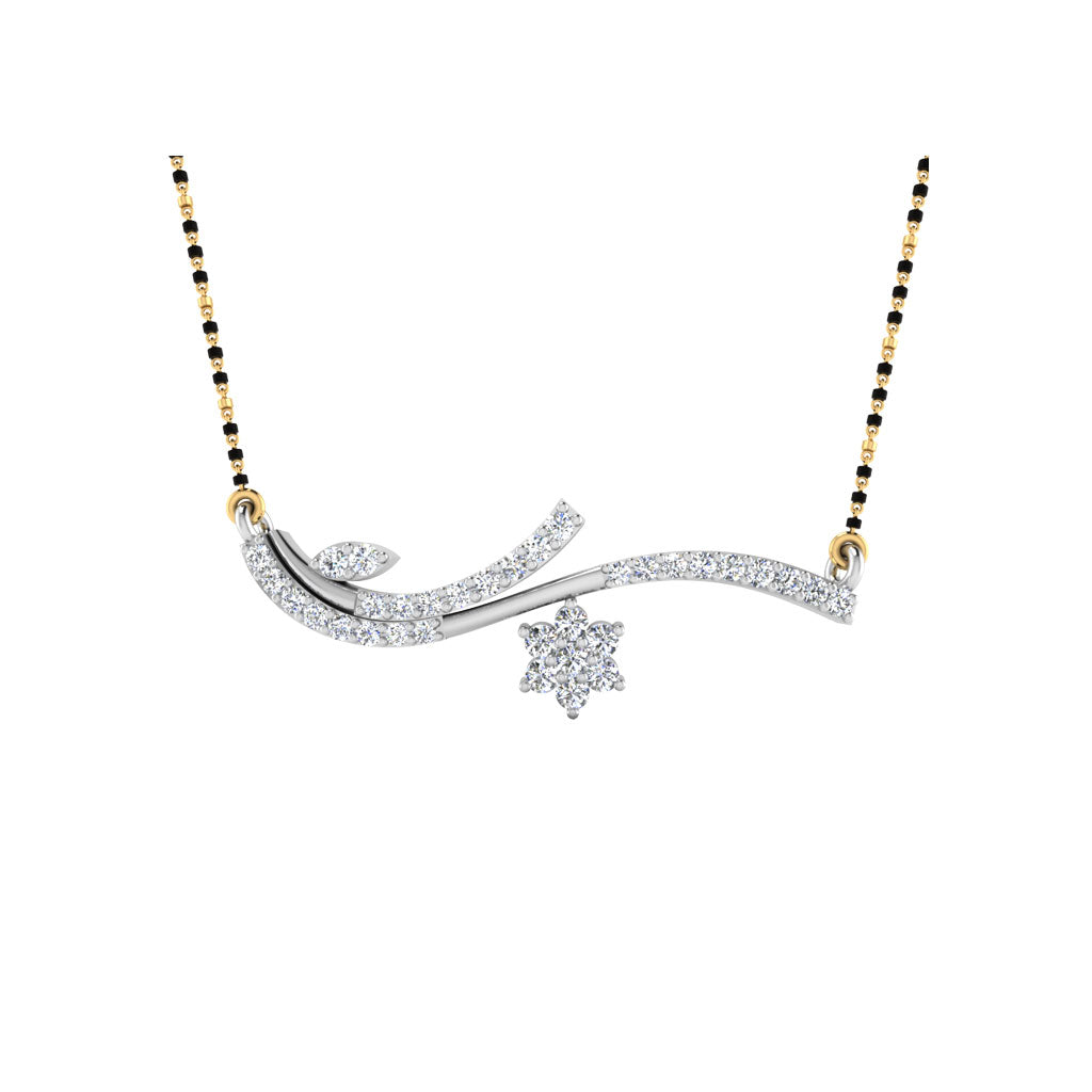 0.33 Carat Round Cut Lab-Grown Diamond Certified Mangalsutra