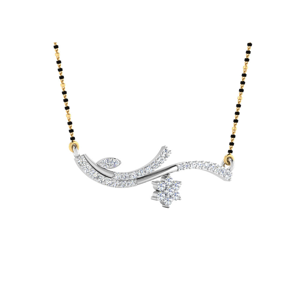 0.33 Carat Round Cut Lab-Grown Diamond Certified Mangalsutra