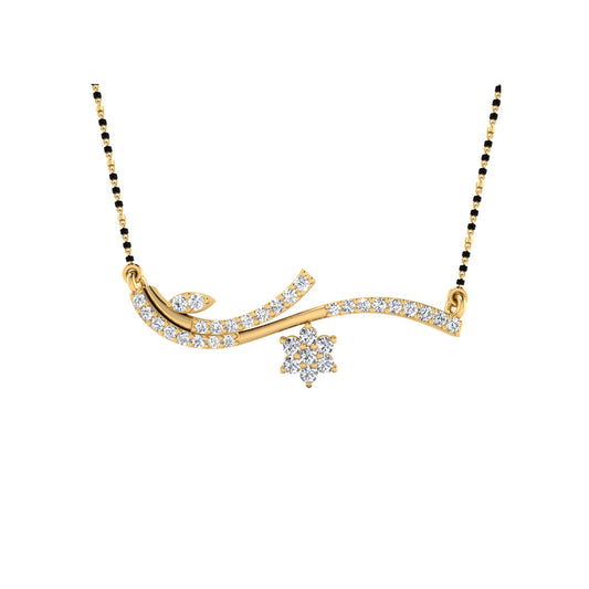 0.33 Carat Round Cut Lab-Grown Diamond Certified Mangalsutra