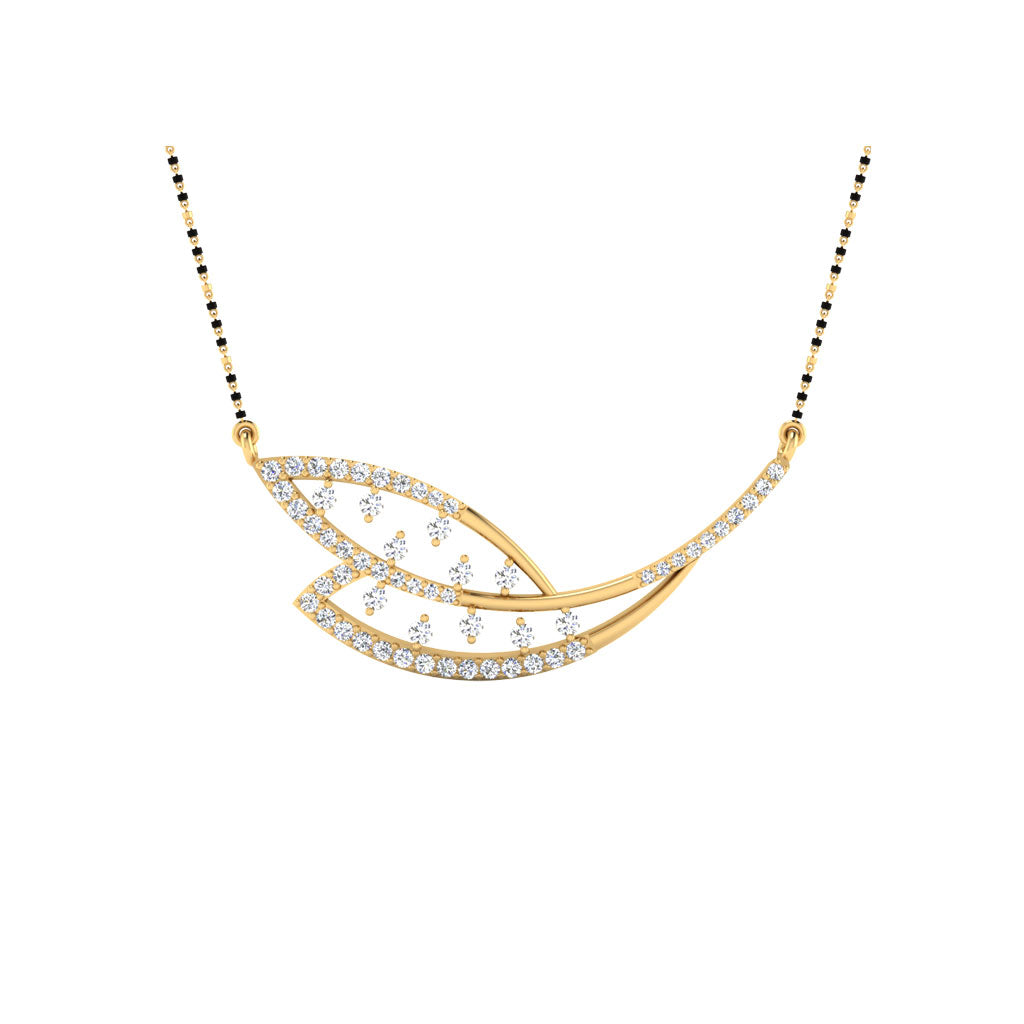 0.60 Carat Round Cut Lab-Grown Diamond Certified Mangalsutra