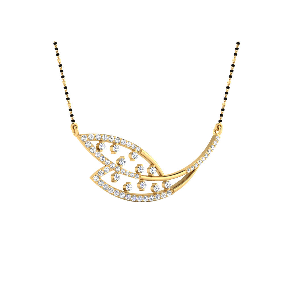 0.60 Carat Round Cut Lab-Grown Diamond Certified Mangalsutra