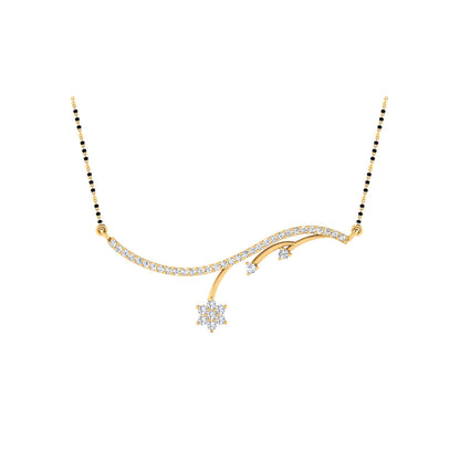 0.35 Carat Round Cut Lab-Grown Diamond Certified Mangalsutra