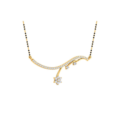 0.35 Carat Round Cut Lab-Grown Diamond Certified Mangalsutra