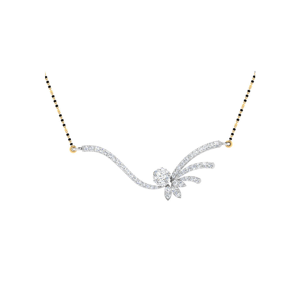 0.46 Carat Round Cut Lab-Grown Diamond Certified Mangalsutra