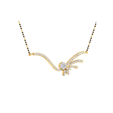 0.46 Carat Round Cut Lab-Grown Diamond Certified Mangalsutra