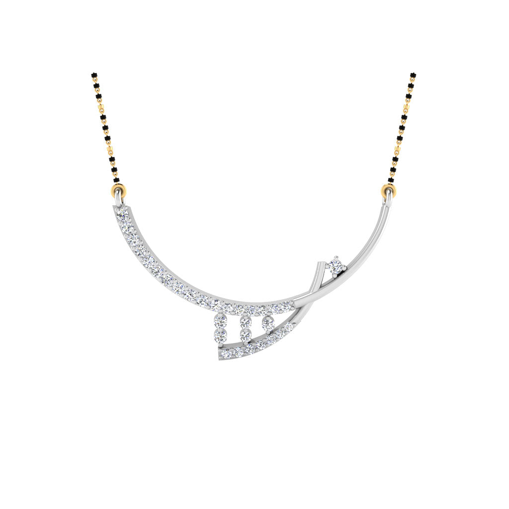 0.32  Carat Round Cut Lab-Grown Diamond Certified Mangalsutra
