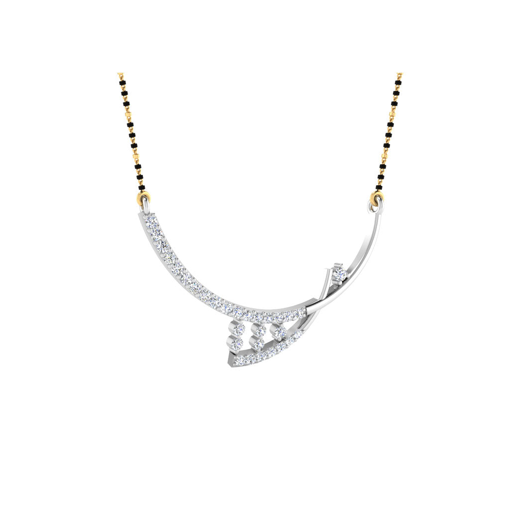 0.32  Carat Round Cut Lab-Grown Diamond Certified Mangalsutra